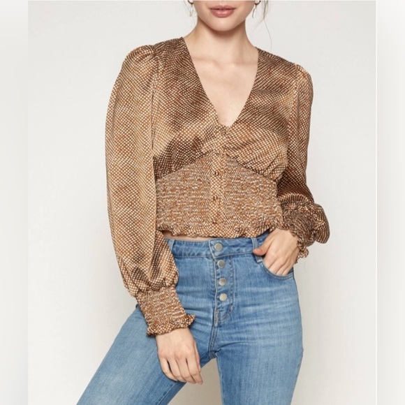 Lucy Paris Tops - Lucy Paris Nadia Smocked Top